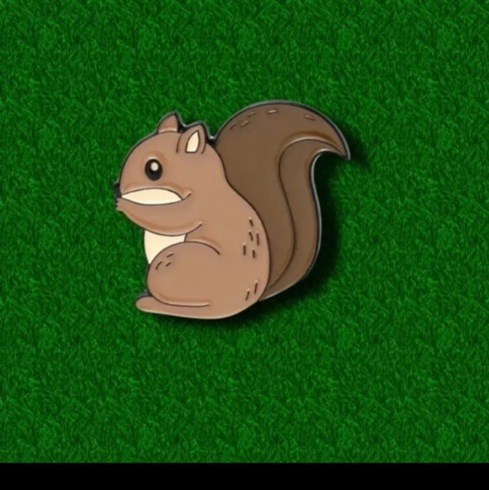 Adorable Brown Squirrel Pet Toy Enamel Pin